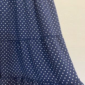Cute tiered skirt in navy & white size L MIDI